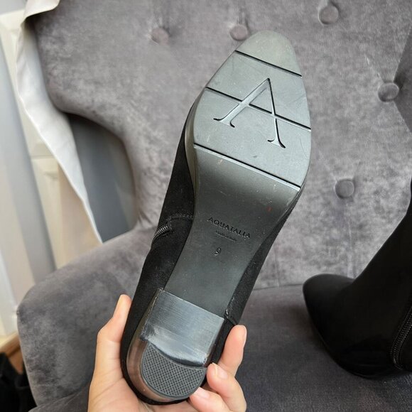 Aquatalia Daniella Black Suede Ankle Boots – Size 9 - Picture 10 of 11